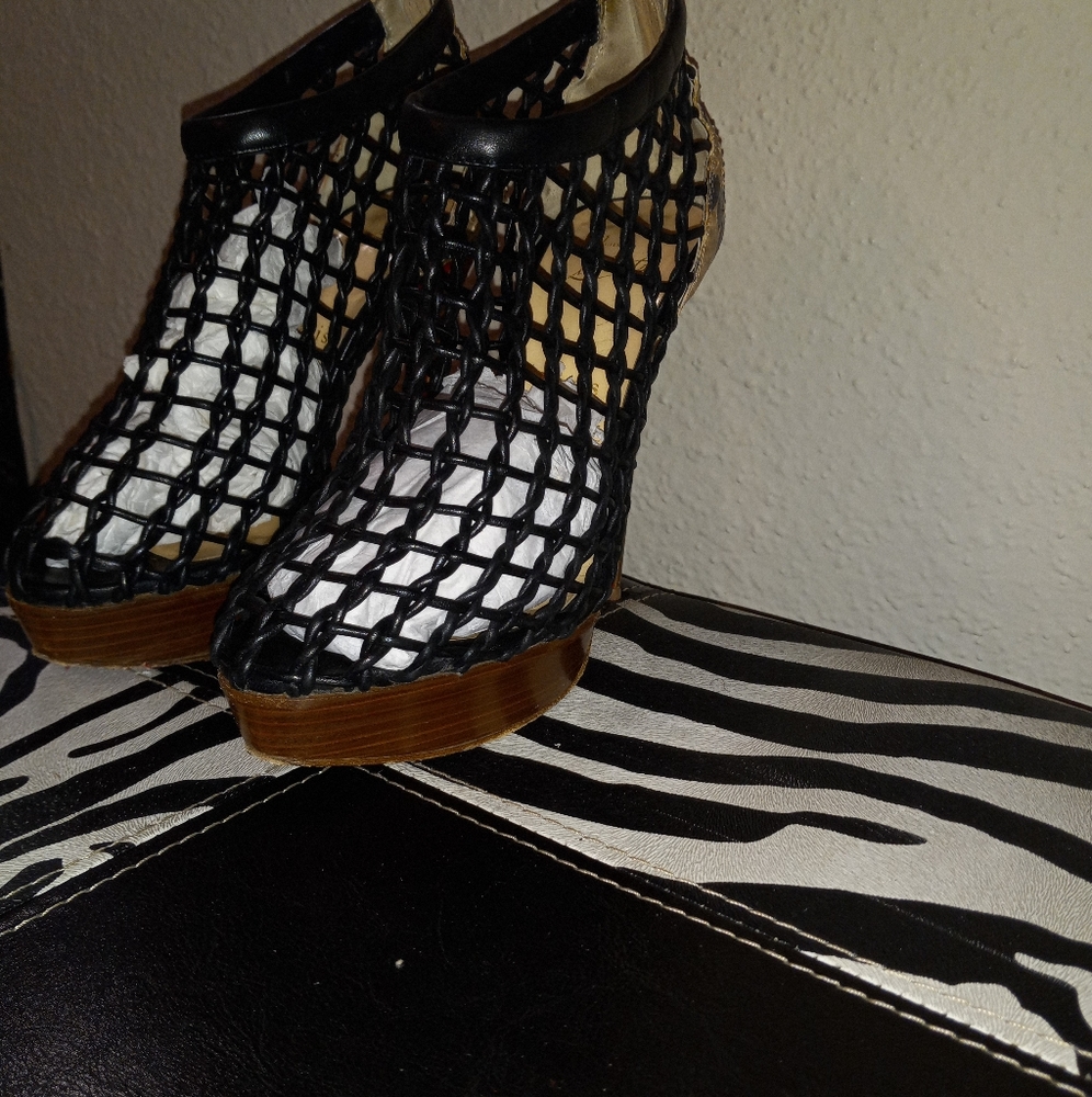 Christian Louboutin Net Platform Caged Booties - image 2